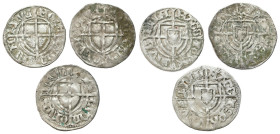 Teutonic Order
POLSKA / POLAND / POLEN / POLOGNE / POLSKO

Zakon Krzyżacki. Paweł I Bellitzer (1422–1441). Szeląg, set 3 coins 

Miejscowe niedob...