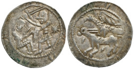 Medieval coins
POLSKA / POLAND / POLEN / POLOGNE / POLSKO

Władysław II Wygnaniec. (1138-1146). Denar - Orzeł i Zając 
AW: Rycerz z mieczem nad je...