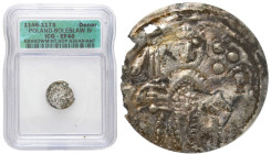Medieval coins
POLSKA / POLAND / POLEN / POLOGNE / POLSKO

Bolesław IV Kędzierzawy (1146–1173). Denar ICG EF40 - RARE 
AW: Książę na tronie z unie...