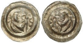 Medieval coins
POLSKA / POLAND / POLEN / POLOGNE / POLSKO

Leszek Biały (1202–1227). brakteat (bracteate) Biskup – RARE 
AW: Półpostać w profilu w...