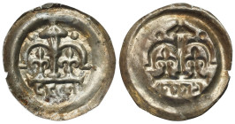 Medieval coins
POLSKA / POLAND / POLEN / POLOGNE / POLSKO

Leszek Biały (1202-1227). brakteat (bracteate) - arkada z wieżą 
AW: Podwójna arkada z ...