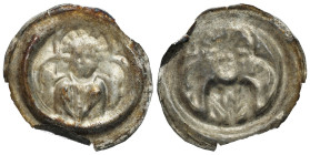 Medieval coins
POLSKA / POLAND / POLEN / POLOGNE / POLSKO

Leszek Biały (1202-1227) brakteat (bracteate) - duchowny 
AW: Półpostać duchownego w sz...