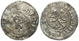 Medieval coins
POLSKA / POLAND / POLEN / POLOGNE / POLSKO

Kazimierz III Wielki (1333-1370). Kwartnik ruski, MONTA - RARE R5 
AW: Ukoronowana lite...