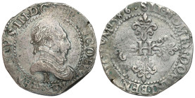 Henryk III of France
POLSKA / POLAND / POLEN / POLOGNE / POLSKO

Poland/France. Henry of Valois (157315751589). Franc 1586 B, Rouen 

data w otok...