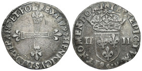 Henryk III of France
POLSKA / POLAND / POLEN / POLOGNE / POLSKO

Poland, France. Henry of Valois. 1/4 ecu 1579, Rennes 
AW: Krzyż kwiatowy, napis ...