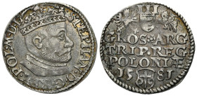 Stephen Báthory
POLSKA / POLAND / POLEN / POLOGNE / POLSKO

Stefan Batory. Trojak (3 Groschen - Grosze ) 1581, Olkusz - RARE R2 

Bardzo dobrze w...