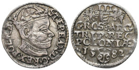 Stephen Báthory
POLSKA / POLAND / POLEN / POLOGNE / POLSKO

Stefan Batory. Trojak (3 Groschen - Grosze ) 1582, Olkusz 

Odmiana z mniejszą głową ...