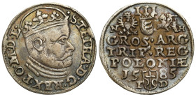 Stephen Báthory
POLSKA / POLAND / POLEN / POLOGNE / POLSKO

Stefan Batory. Trojak (3 Groschen - Grosze ) 1585, Olkusz, litery N - H 

Odmiana z l...