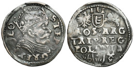 Stephen Báthory
POLSKA / POLAND / POLEN / POLOGNE / POLSKO

Stefan Batory. Trojak (3 Groschen - Grosze ) 1586, Poznań / Posen 

Duża głowa króla....
