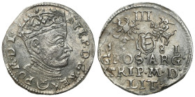 Stephen Báthory
POLSKA / POLAND / POLEN / POLOGNE / POLSKO

Stefan Batory. Trojak (3 Groschen - Grosze ) 1581, Wilno / Vilnius 

Odmiana trojaka ...