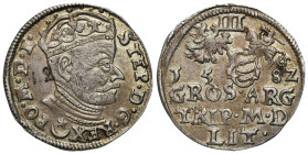 Stephen Báthory
POLSKA / POLAND / POLEN / POLOGNE / POLSKO

Stefan Batory. Trojak (3 Groschen - Grosze ) 1582, Wilno / Vilnius 

Pięknej prezencj...