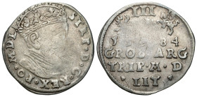 Stephen Báthory
POLSKA / POLAND / POLEN / POLOGNE / POLSKO

Stefan Batory. Trojak (3 Groschen - Grosze ) 1584, Wilno / Vilnius 

Odmiana charakte...