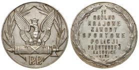 Medals and plaques
POLSKA / POLAND / POLEN / POLOGNE / POLSKO

Meda IV Police Sports Competition 1929 - SILVER 
AW: W wieńcu napis pozio- my w dzi...