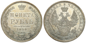 Russia
RUSSIA / RUSSLAND / РОССИЯ / MOSCOW / PETERSBURG

Rosja. Nicholas I Rubel (Rouble) 1854 СПБ-HI, Petersburg - VERY NICE 
AW: Dwugłowy orzeł ...