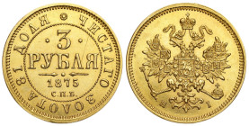 Russia
RUSSIA / RUSSLAND / РОССИЯ / MOSCOW / PETERSBURG

Rosja. Alekxander II. 3 Rubel (Rouble) 1875 СПБ-HI, Petersburg 

Jedna ryska w polu, ale...