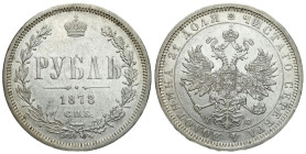 Russia
RUSSIA / RUSSLAND / РОССИЯ / MOSCOW / PETERSBURG

Rosja. Alekxander II. Rubel (Rouble) 1878 СПБ-НФ, Petersburg 
AW: Dwugłowy orzeł rosyjski...