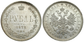 Russia
RUSSIA / RUSSLAND / РОССИЯ / MOSCOW / PETERSBURG

Rosja. Alekxander II. Rubel (Rouble) 1878 СПБ-НФ, Petersburg 
AW: Dwugłowy orzeł rosyjski...