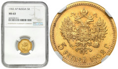 Russia
RUSSIA / RUSSLAND / РОССИЯ / MOSCOW / PETERSBURG

Rosja. Nicholas II.5 Rubel (Rouble) 1902 (АР) Petersburg NGC 
AW: Głowa cara w lewo, lege...