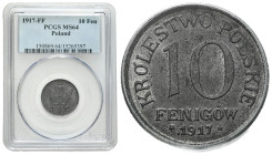 Poland II Republic - Circulation coins
POLSKA / POLAND / POLEN / POLOGNE / POLSKO

Królestwo Polskie. 10 fenigów 1917 żelazo PCGS MS64 (MAX) 

Pi...