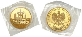 Polish Gold Coins since 1945
POLSKA / POLAND / POLEN / POLOGNE / POLSKO

III RP. 200.000 złotych 1990 Solidarność 39 mm – oryginalna zgrzewka – RZA...