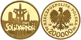 Polish Gold Coins since 1945
POLSKA / POLAND / POLEN / POLOGNE / POLSKO

III RP. 200.000 złotych 1990 Solidarność 32 mm – RZADKA 

&nbsp;Najwięks...