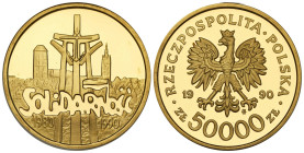 Polish Gold Coins since 1945
POLSKA / POLAND / POLEN / POLOGNE / POLSKO

III RP. 50.000 złotych 1990 Solidarność - RZADKIE 

Bardzo rzadka moneta...