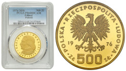 Polish Gold Coins since 1945
POLSKA / POLAND / POLEN / POLOGNE / POLSKO

PRL. 500 złotych 1976 Kazimierz Pułaski PCGS PR68 DCAM 

Druga złota mon...