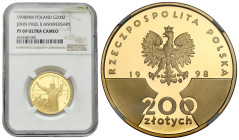 Polish Gold Coins since 1945
POLSKA / POLAND / POLEN / POLOGNE / POLSKO

III RP. 200 złotych 1998 Jan Paweł II 20 lat Pontyfikatu NGC PF69 ULTRA CA...