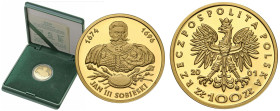 Polish Gold Coins since 1945
POLSKA / POLAND / POLEN / POLOGNE / POLSKO

III RP. 100 złotych 2001 Jan III Sobieski 

Moneta w oryginalnym zielony...