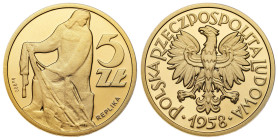 Polish Gold Coins since 1945
POLSKA / POLAND / POLEN / POLOGNE / POLSKO

5 złotych 1958 Rybak - replika - ZŁOTO 

Złota replika 5 złotowej monety...