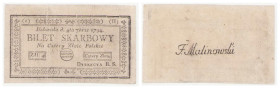 Polish Banknotes - Kosciuszko Insurrection Collection
POLSKA / POLAND / POLEN / POLOGNE / POLSKO

Insurekcja Kościuszkowska 4 złote / zlote 1794 - ...