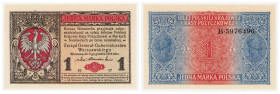 Polish banknotes 1916 - 1948
POLSKA / POLAND / POLEN / POLOGNE / POLSKO

1 marka polska 1916 seria B – Generał 

Pięknie zachowany.

Condition:...