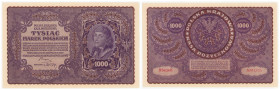 Polish banknotes 1916 - 1948
POLSKA / POLAND / POLEN / POLOGNE / POLSKO

1.000 marek polskich 1919, seria II-K 

Pięknie zachowany banknot. Ugięt...
