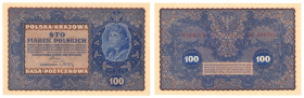 Polish banknotes 1916 - 1948
POLSKA / POLAND / POLEN / POLOGNE / POLSKO

100 marek polskich 1919 seria IH-D 

Pięknie zachowane, papier sztywny.&...