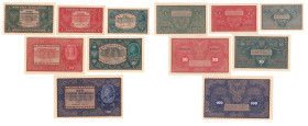 Polish banknotes 1916 - 1948
POLSKA / POLAND / POLEN / POLOGNE / POLSKO

1/2 do 100 marek polskich 1919-1920, zestaw 6 sztuk 

Pięknie zachowane....