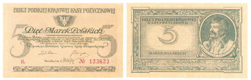 Polish banknotes 1916 - 1948
POLSKA / POLAND / POLEN / POLOGNE / POLSKO

5 ma...