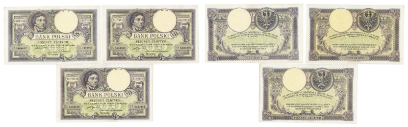 Polish banknotes 1916 - 1948
POLSKA / POLAND / POLEN / POLOGNE / POLSKO

500 ...