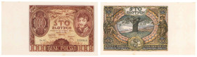 Polish banknotes 1916 - 1948
POLSKA / POLAND / POLEN / POLOGNE / POLSKO

100 złotych / zlotych 1932 seria AC 

Znak wodny +X+. Pofalowana powierz...