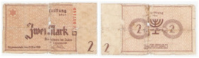 Polish banknotes 1916 - 1948
POLSKA / POLAND / POLEN / POLOGNE / POLSKO

Getto Łódzkie. 2 marki 1940 – RZADKOŚĆ R5 

Złamania, prześwity i zabrud...
