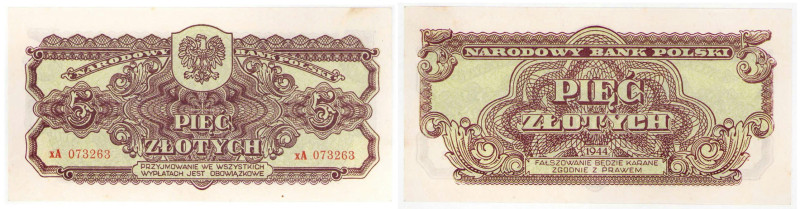 Polish banknotes 1916 - 1948
POLSKA / POLAND / POLEN / POLOGNE / POLSKO

5 zł...