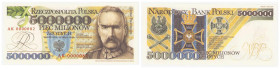 Polish banknotes - PRL and III RP
POLSKA / POLAND / POLEN / POLOGNE / POLSKO

III RP. 5.000.000 1995 seria AK - RZADKIE 

Nakład tylko 7.500 sztu...
