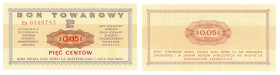 Securities - Vouchers, Shares and Bonds
POLSKA / POLAND / POLEN / POLOGNE / POLSKO

Bank PEKAO S.A. Bon na 5 centów 1969 seria Ea 

Przytępione n...