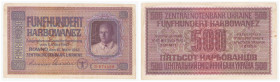 Foreign banknotes
Ukraine. 500 karbovanets 1942, series 3 

Naturalny, obiegowy egzemplarz.

Condition: 3 (VF) 
Literature: Pick 57