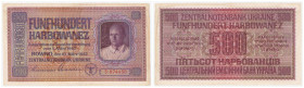 Foreign banknotes
Ukraine. 500 karbovanets 1942, series 3 

Naturalny, obiegowy egzemplarz.

Condition: 3 (VF) 
Literature: Pick 57
