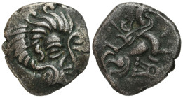 Coins of Byzantium, Sassanids, Celts
Gaul, Celts. Stater 
AW: Stylizowana głowa w prawo
RW: Stylizowany jeździec na koniu w lewo

Ciemna patyna.W...