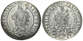 Austria
Austria. Paris von Lodron (1619-1653). Thaler, 1624, Salzburg - BEAUTIFUL 
AW: Madonna z dzieciątkiem na wprost, wokoło legenda
RW: Postać ...