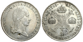 Austria
Austrian Netherlands, Francis II (1792-1835). Thaler (Thaler) 1795 M, Milan 

Uderzenie w polu na awersie.

Details: 29,50 g Ag 
Conditi...
