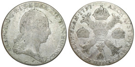 Austria
Austrian Netherlands, Francis II (17921835). Thaler (Thaler) 1797 C, Prague 

Obiegowy stan zachowania.

Details: 27,09 g Ag 
Condition:...