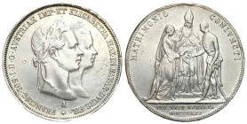 Austria
Austria, Franz Joseph I (18481916). Wedding guilder 1854 A, Vienna - RARE 

Rzadka moneta wybita z okazji zaślubin cesarza z Elżbietą.Ślady...