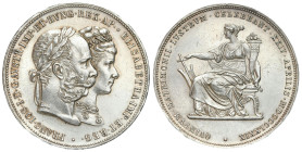 Austria
Austria, Franz Joseph I (1848-1916). 2 guilders 1879, Vienna 

Moneta wybita z okazji 25 rocznicy zaślubin.Lekko czyszczony egzemplarz.

...